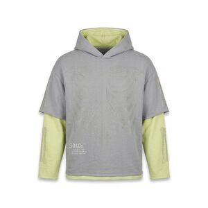 Gunzinni Skeleton Hoodie Rhinestone Studded Grey Yellow GD&Co Medium Rare NWOT